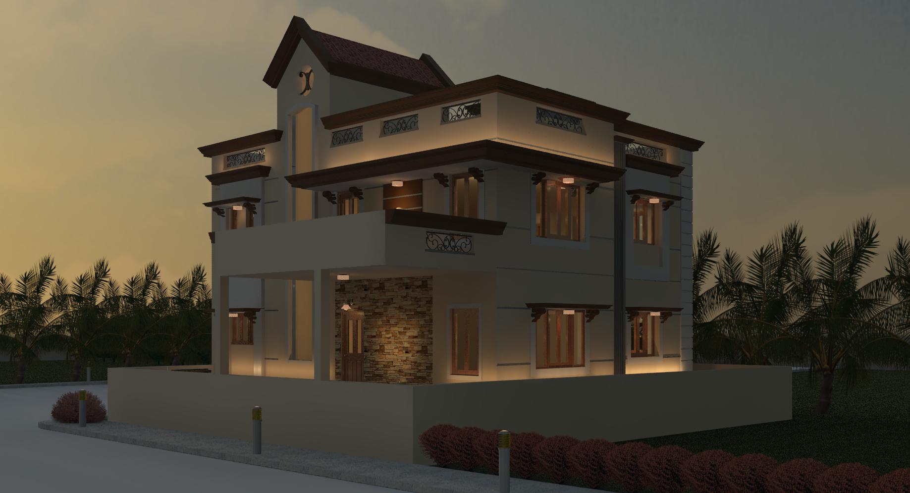 Beautiful Architecture design for Bungalows in Vadodara | Sampoorna Design Studio